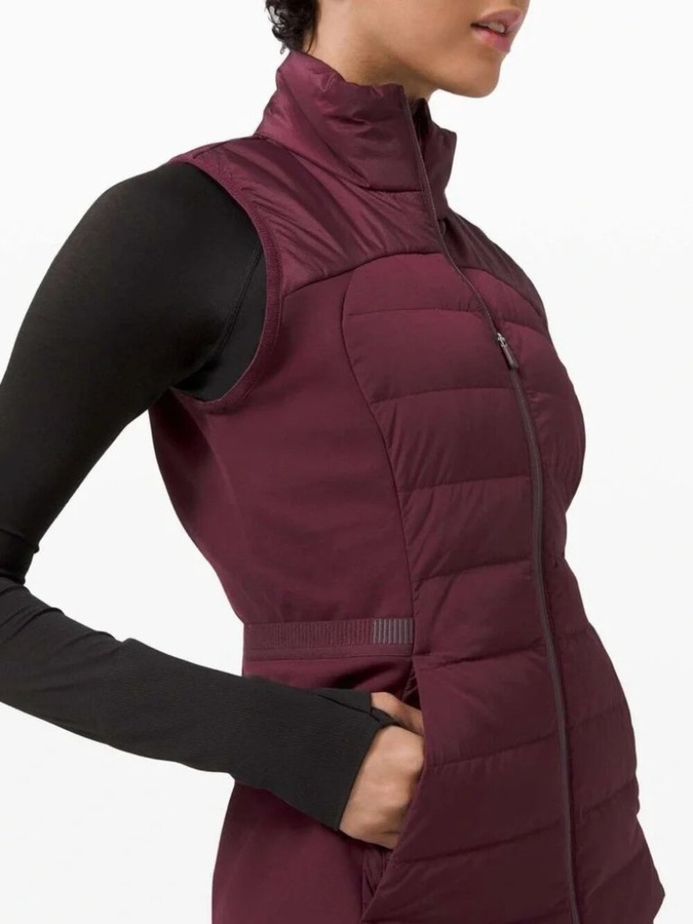 Lululemon Down For It All Vest Cassis Burgundy Size 6